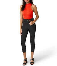 HUE Hi-Rise Ultra Soft Denim Capri Leggings