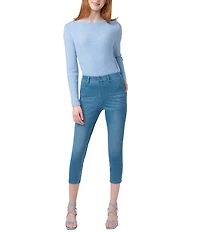 HUE Hi-Rise Ultra Soft Denim Capri Leggings