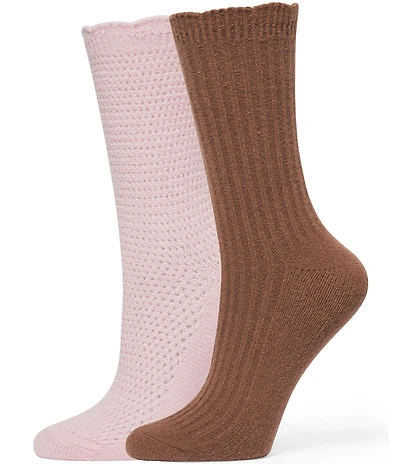 HUE Lattice Crew Sock, 2-Pack