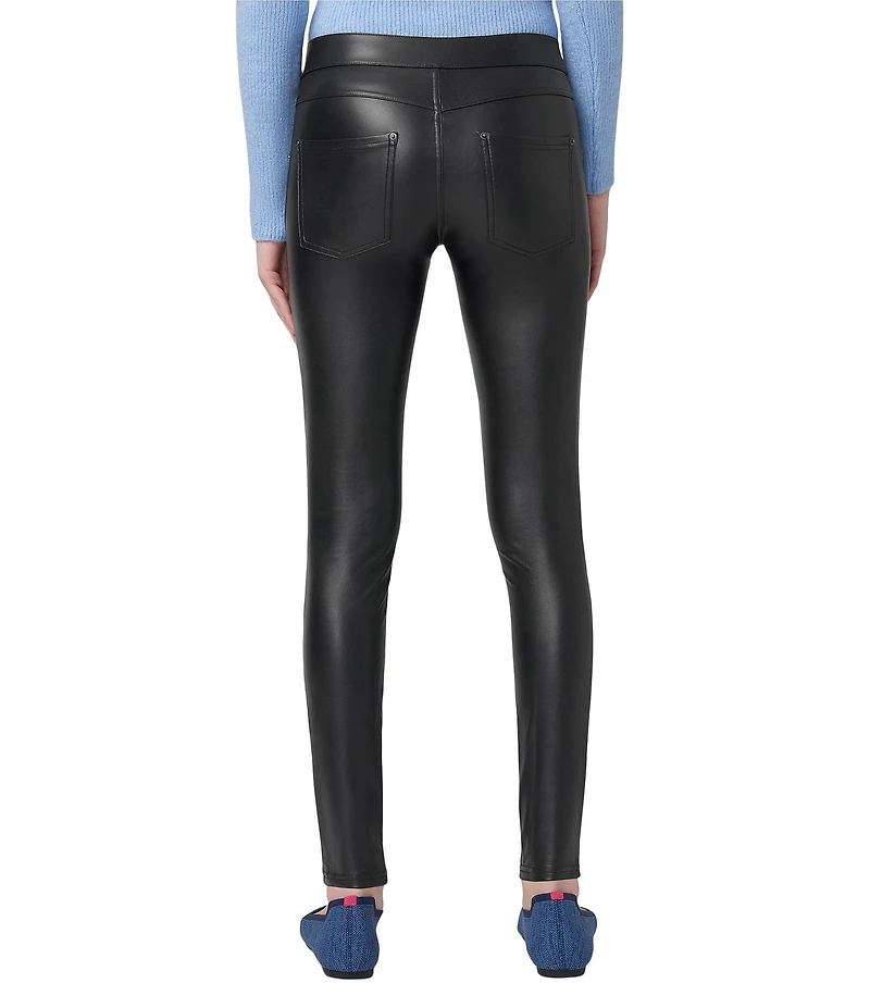 HUE Leatherette Jeans Mid Rise Full Length Leggings