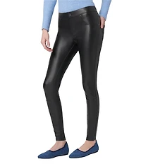 HUE Leatherette Jeans Mid Rise Full Length Leggings