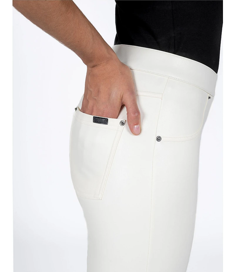 HUE Leatherette Jeans Mid Rise Full Length Leggings