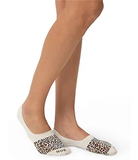 HUE Leopard Print Sneaker Liner Socks, 4 Pack