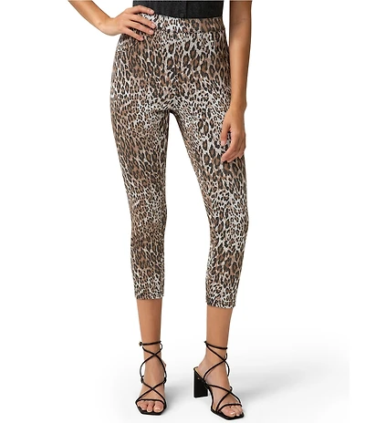 HUE Leopard Ultra Soft Denim Capri Leggings