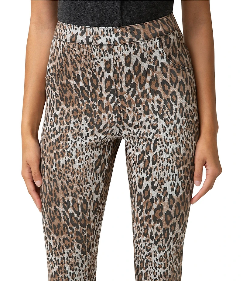 HUE Leopard Ultra Soft Denim Capri Leggings