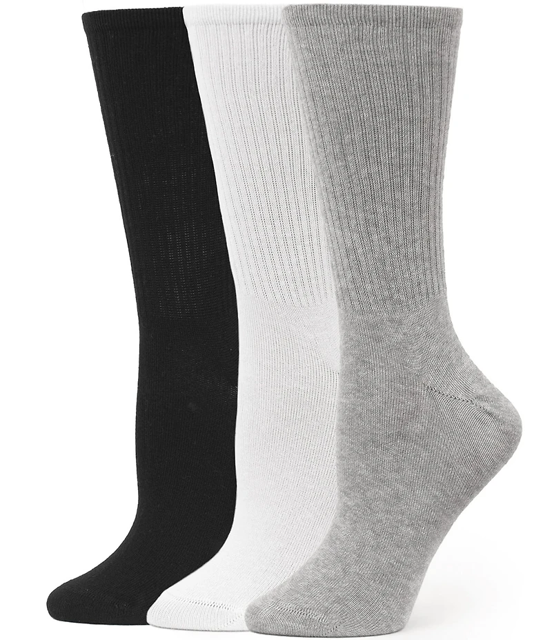HUE Must Have Crew Socks, 3 Pack