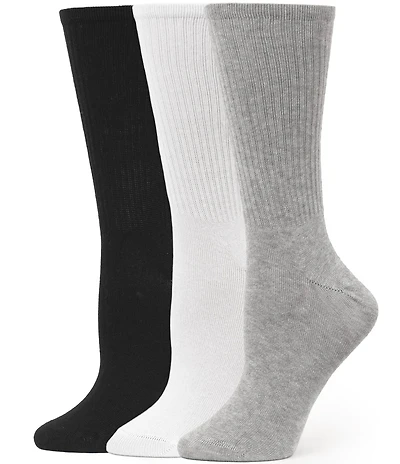 HUE Must Have Crew Socks, 3 Pack