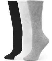 HUE Must Have Crew Socks, 3 Pack