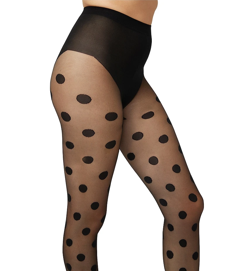 HUE Oversized Dot Sheer Tights