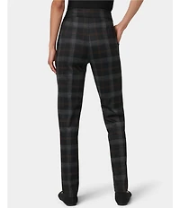 HUE Plaid Pull-On Mid Rise Trouser Leggings