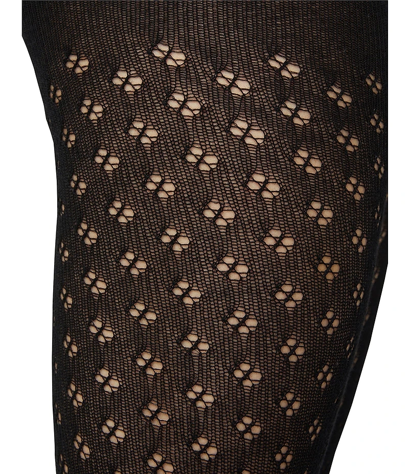 HUE Pointelle Diamond Sweater Knit Tights