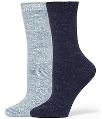 HUE Sparkle Marled Crew Socks, 2 Pack