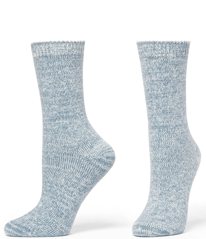 HUE Sparkle Marled Crew Socks, 2 Pack