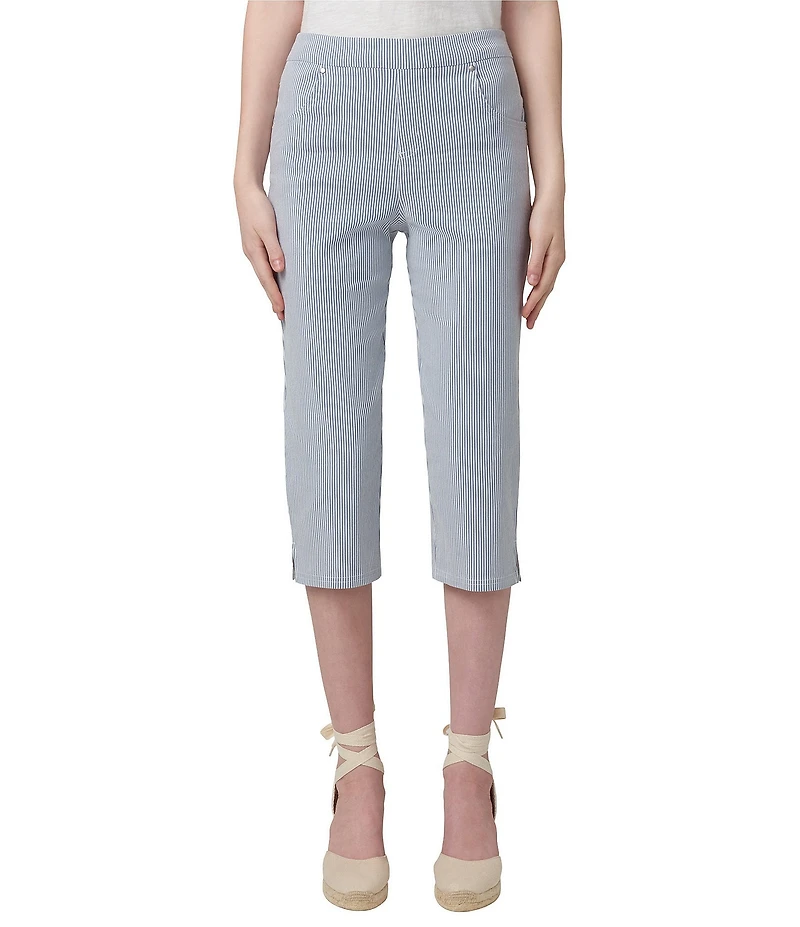 HUE Spring Stripe Pedal Pusher Capri Leggings