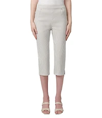 HUE Spring Stripe Pedal Pusher Capri Leggings