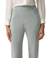 HUE Spring Stripe Pedal Pusher Leggings