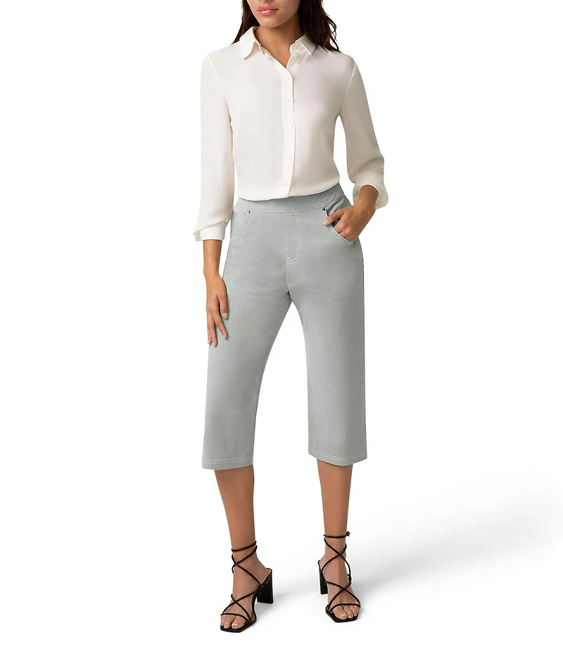 HUE Spring Stripe Pedal Pusher Leggings