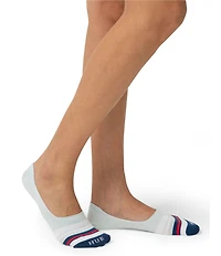 HUE Stripe Print Sneaker Liner Socks, 4 Pack