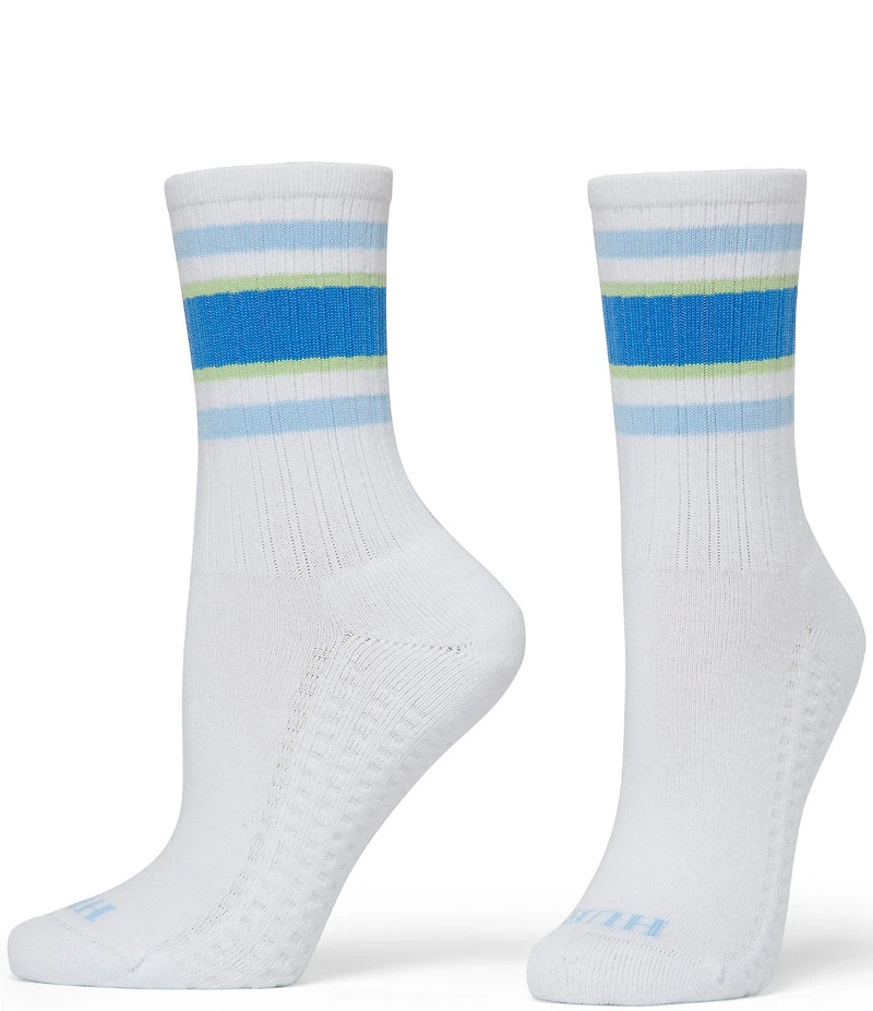 HUE Striped Air Cushion Sport Crew Socks, 3 Pack