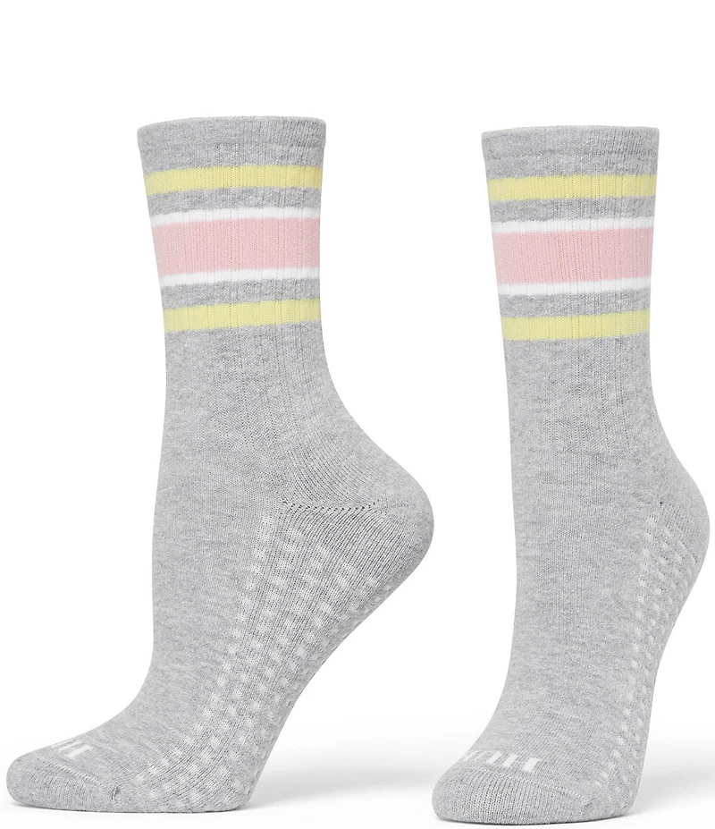 HUE Striped Air Cushion Sport Crew Socks, 3 Pack