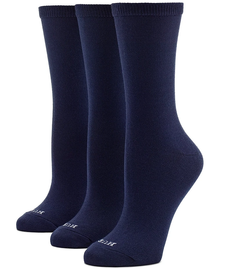 HUE Super Soft Crew Socks, 3-Pack