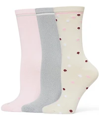 HUE Super Soft Dot Crew Socks, 3-Pack