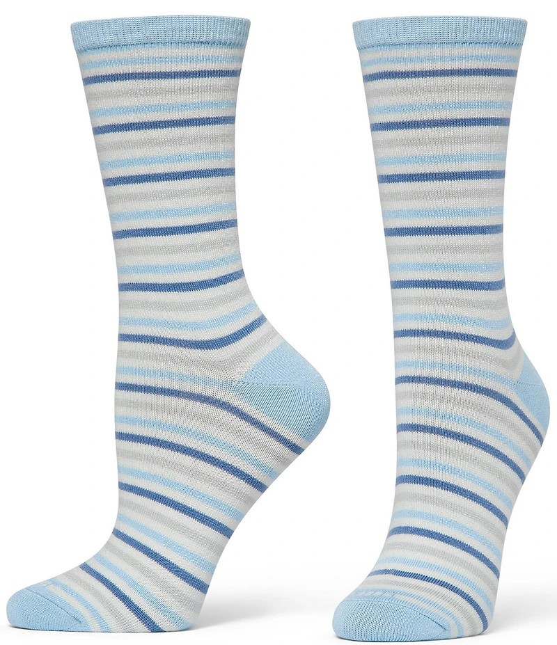 HUE Super Soft Stripe Crew Socks, 3-Pack