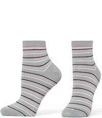 HUE Super Soft Striped Quarter Sock, 3-Pack