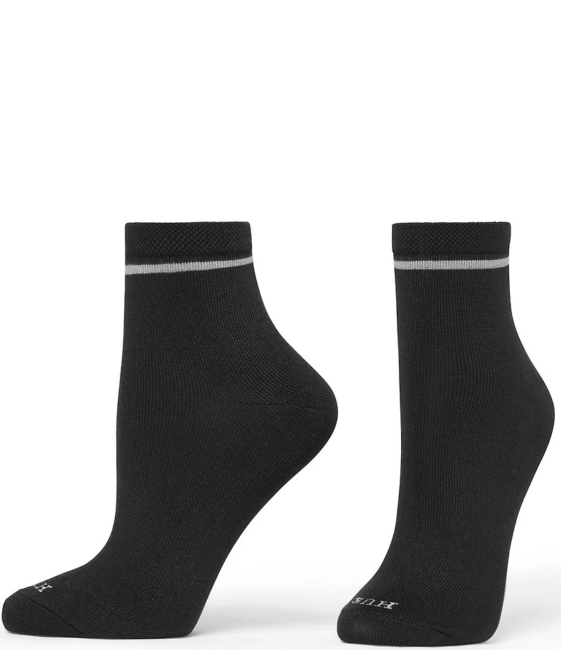 HUE Super Soft Striped Quarter Sock, 3-Pack