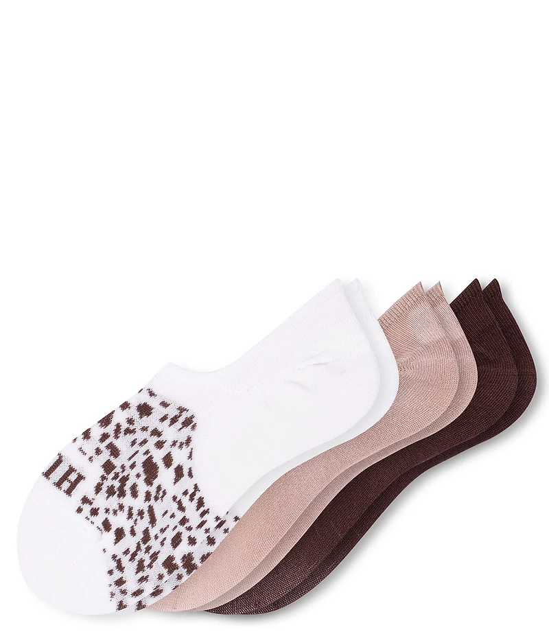 HUE The Perfect Sneaker Animal Print Liner Socks, 3 Pack