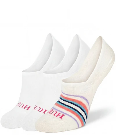 HUE The Perfect Sneaker Stripe Liner Socks, 3 Pack