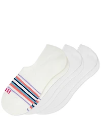 HUE The Perfect Sneaker Stripe Liner Socks, 3 Pack