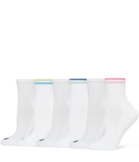 HUE Tipped Sport Mini Crew Socks, 6 Pack