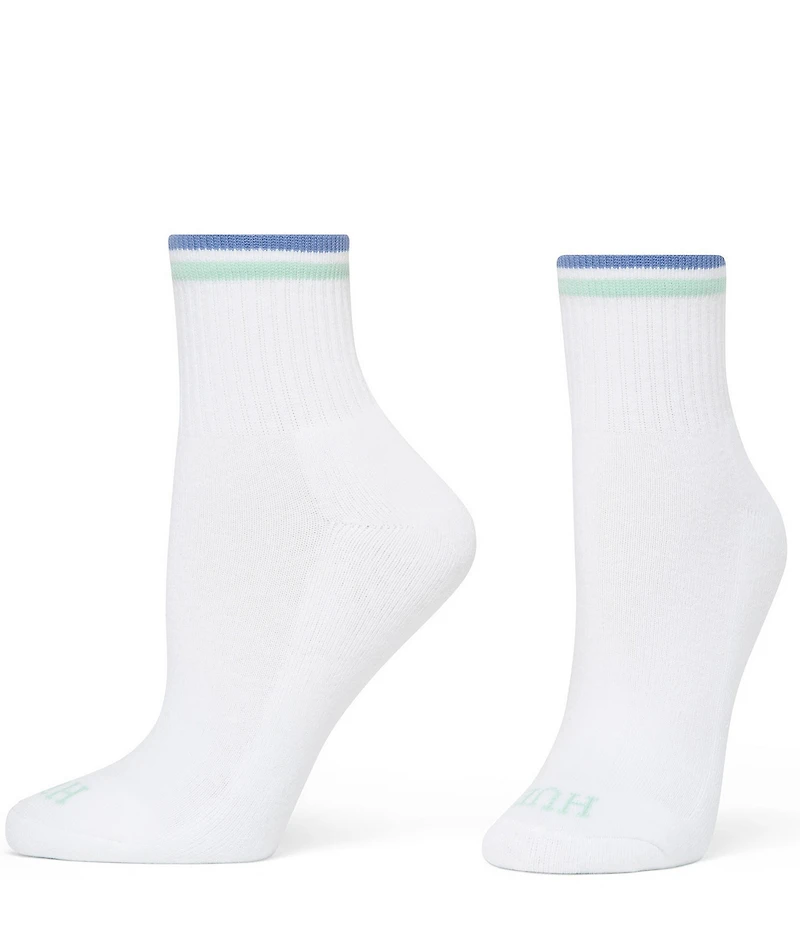 HUE Tipped Sport Mini Crew Socks, 6 Pack