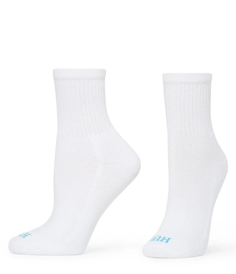HUE Tipped Sport Mini Crew Socks, 6 Pack