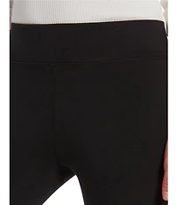 HUE Ultra Cotton Wide Waistband Crop Leggings