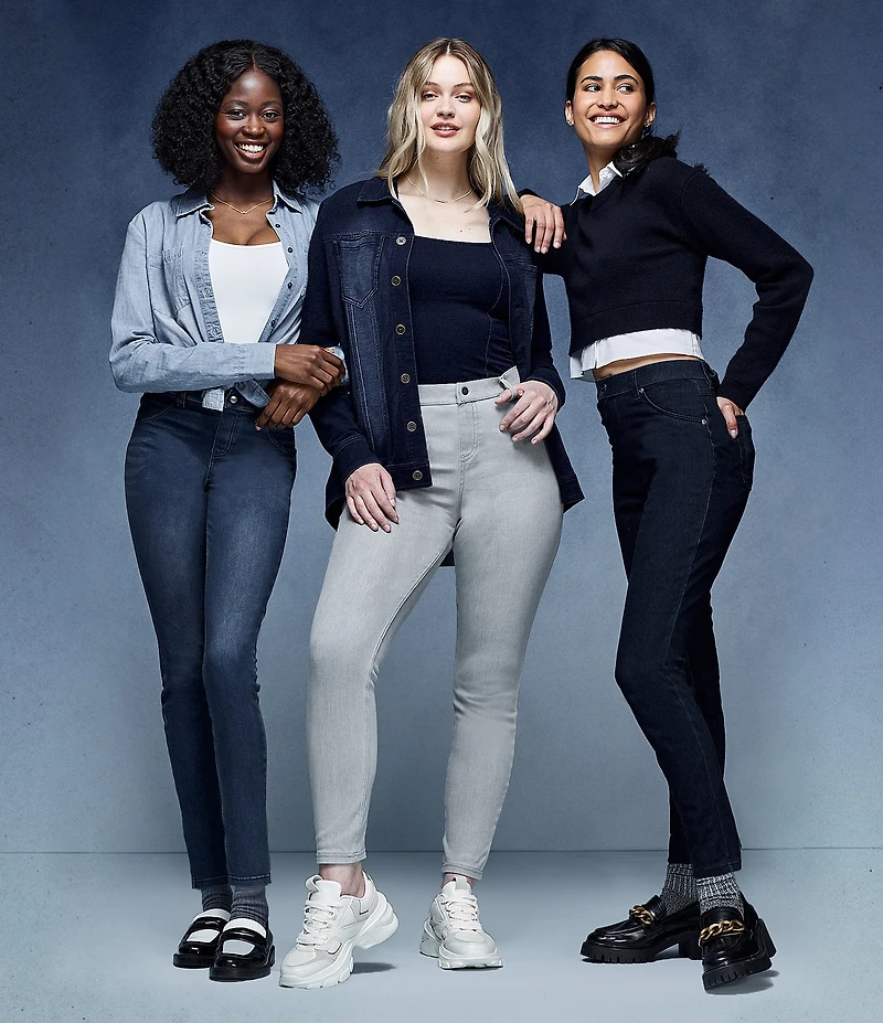 HUE Ultra Soft High Waisted Denim Skinny Jeggings