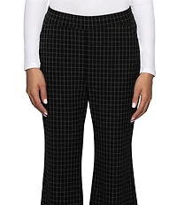 HUE Windowpane Modern Kick Flare Pants