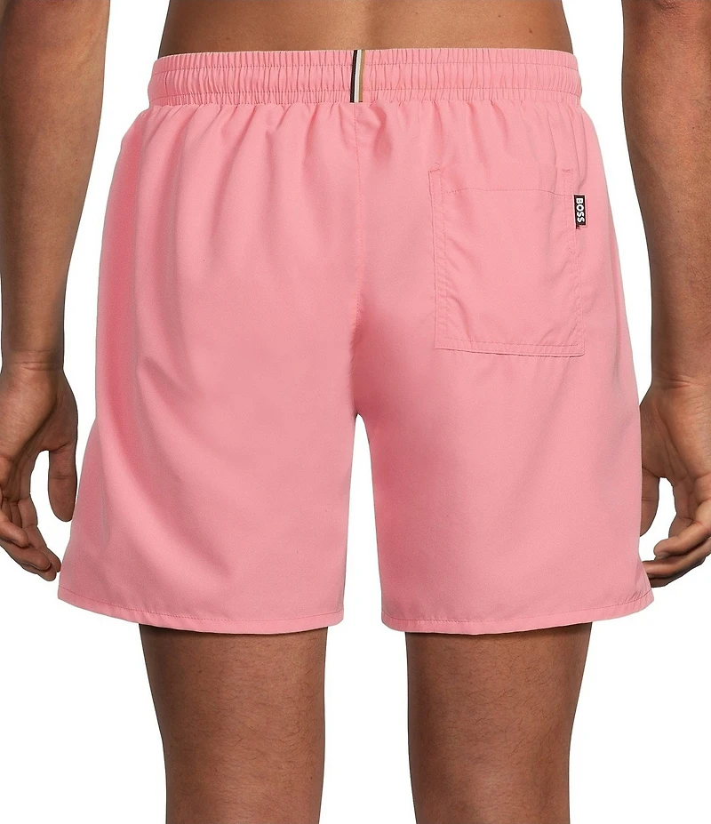 Hugo Boss 5.91#double; Inseam Drawstring Solid Swim Trunks