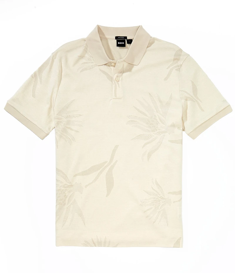 Hugo Boss BOSS Floral Jacquard Short Sleeve Polo Shirt