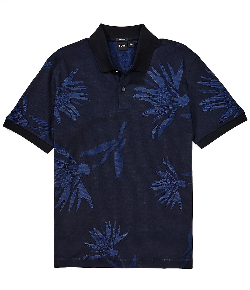 Hugo Boss BOSS Floral Jacquard Short Sleeve Polo Shirt