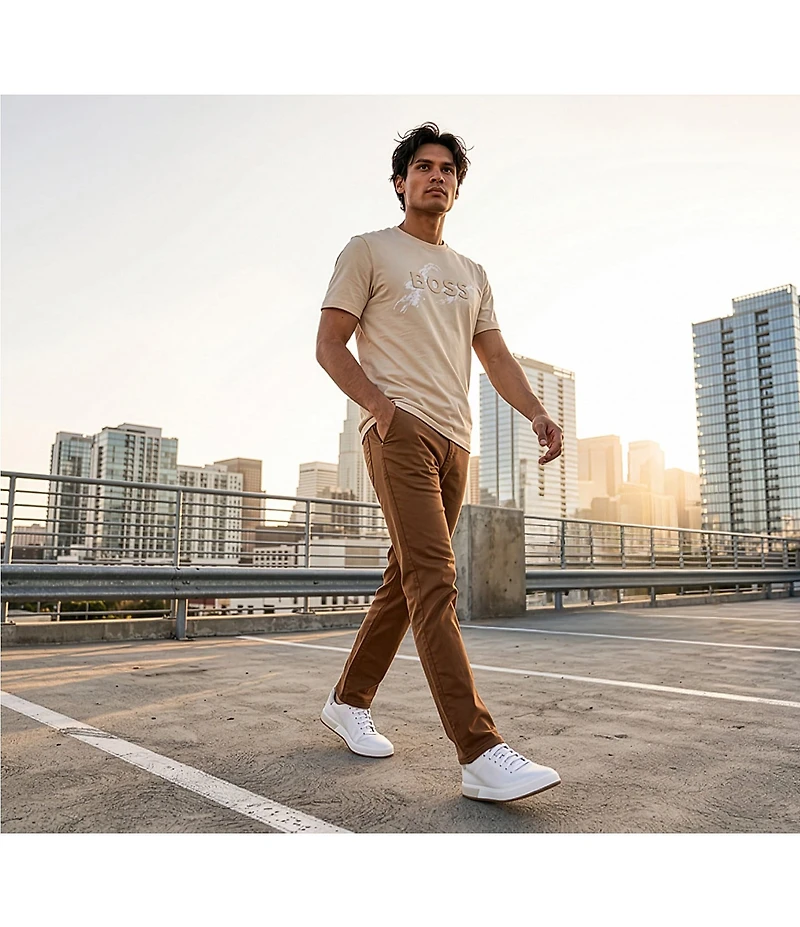 Hugo Boss BOSS H-Delaware Slim Fit Flat Front Stretch Pants