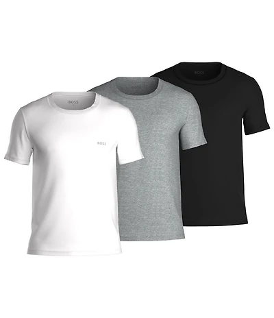 Hugo Boss Classic Fit Assorted Short Sleeve Crew Neck Undershirt 3-Pack