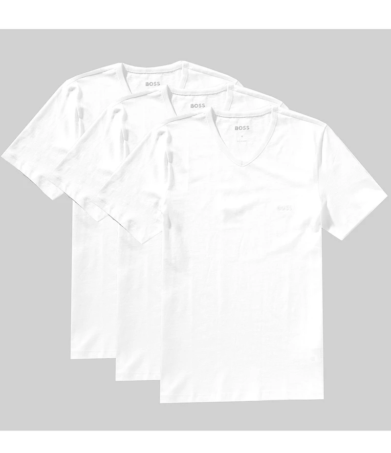 Hugo Boss Classic Fit Short Sleeve V-Neck Undershirt 3-Pack