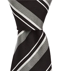Hugo Boss Diagonal Traditional Stripe Jacquard 3#double; Woven Silk Tie