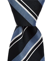 Hugo Boss Diagonal Traditional Stripe Jacquard 3#double; Woven Silk Tie
