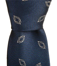 Hugo Boss Diamond Pattern Jacquard 2 1/4#double; Silk Blend Tie