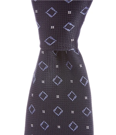 Hugo Boss Diamond Patterned Jacquard 2.95#double; Silk Tie