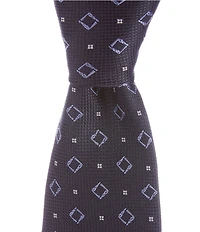 Hugo Boss Diamond Patterned Jacquard 2.95#double; Silk Tie