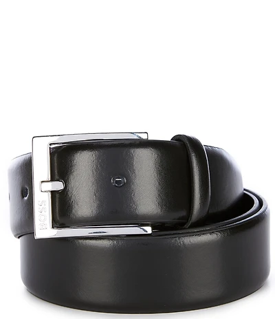 Hugo Boss Elloy Leather Logo Buckle Belt